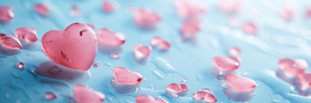 pink hearts valentines day abstract background and design backdrop pragmaの素材