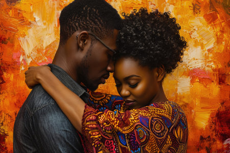 romantic lovers give each other love by comfort hug and embrace pragmaの素材