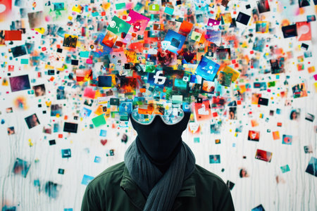 people getting information from social media network where they provide interests and engagement pragmaの素材