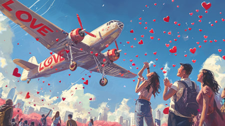 love is in the air, romantic valentines day love pragma concept , make love, not warの素材