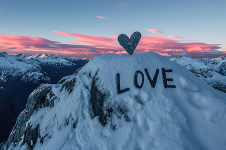 mountain landscape of love for hiking and travel in nature pragmaの素材