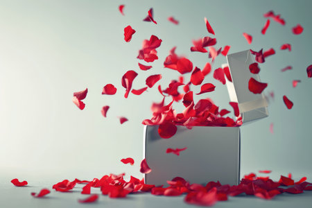 a gift box of romantic love on the valentines day pragmaの素材