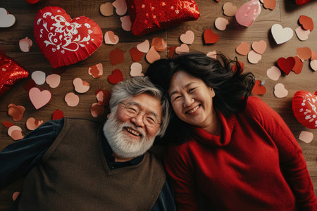 two happy lover couple , husband and wife romantic portrait together pragmaの素材