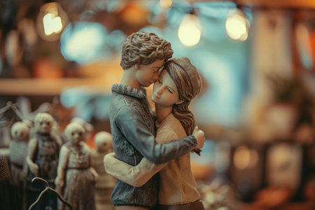 romantic lovers give each other love by comfort hug and embrace pragmaの素材