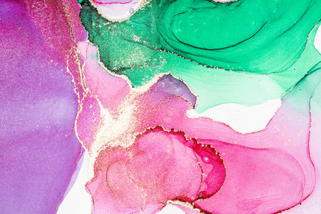 Original artwork photo of marble ink abstract art. High resolution photograph from exemplary original painting. Abstract painting was painted on HQ paper texture to create smooth marbling pattern.の写真素材