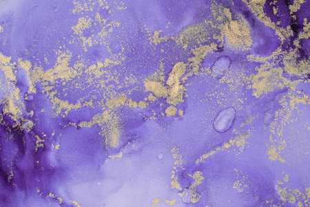 Original artwork photo of marble ink abstract art. High resolution photograph from exemplary original painting. Abstract painting was painted on HQ paper texture to create smooth marbling pattern.の写真素材