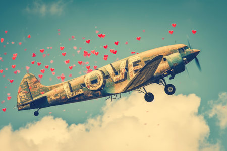 love is in the air, valentines day love pragma conceptの素材