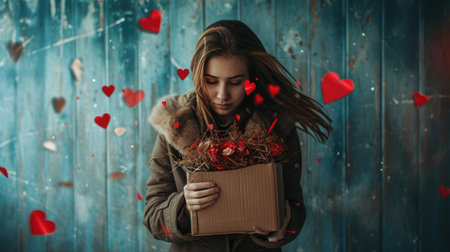 single woman with her love for herself, self love and self care pragmaの素材