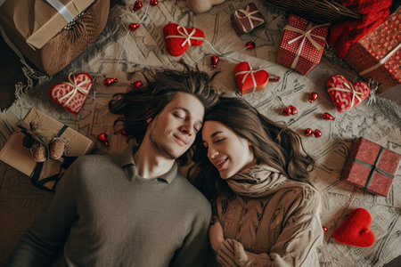 two happy lover couple , husband and wife romantic portrait together pragmaの素材