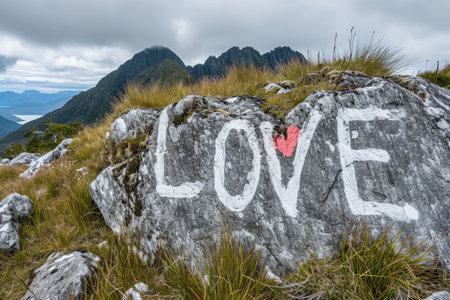 mountain landscape of love for hiking and travel in nature pragmaの素材