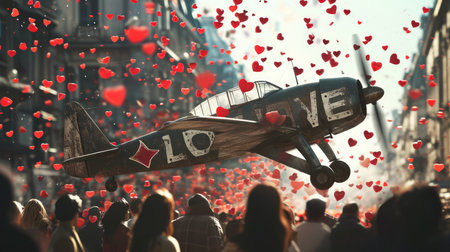 love is in the air, romantic valentines day love pragma concept , make love, not warの素材