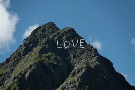 mountain landscape of love for hiking and travel in nature pragmaの素材