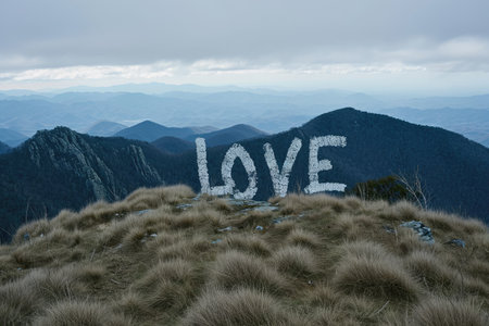 mountain landscape of love for hiking and travel in nature pragmaの素材