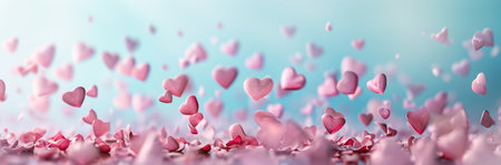 pink hearts valentines day abstract background and design backdrop pragmaの素材