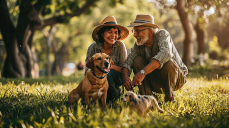 playful dog and its owner in nature outdoor , healthy lifestyle pragmaの素材