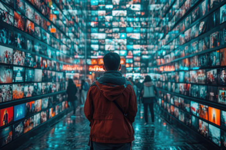 people getting information from social media network where they provide interests and engagement pragmaの素材