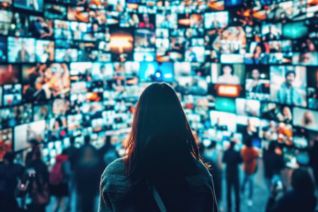 people getting information from social media network where they provide interests and engagement pragmaの素材
