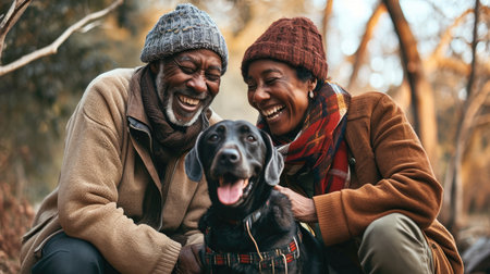 playful dog and its owner in nature outdoor , healthy lifestyle pragmaの素材