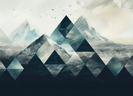 abstract ocean background with geometry shapes and water waves tide comelinessの素材