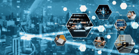 AI rules and law concept enforce to control AI artificial intelligence social responsibility and...