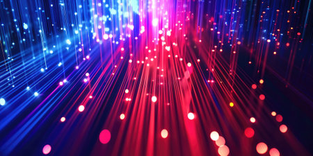 abstract light technology background glows in the dark of comelinessの素材