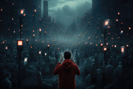 people getting information from social media network where they provide interests and engagement pragmaの素材