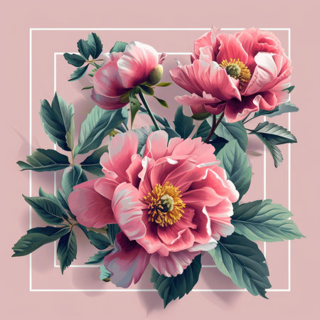 The group of the varies of the flower that has been put on the empty space of background or the blank wallpaper and a group of colourful flower form and arrange varies of the different shape. AIGX03.の素材