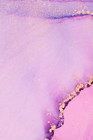 Original artwork photo of marble ink abstract art. High resolution photograph from exemplary original painting. Abstract painting was painted on HQ paper texture to create smooth marbling pattern.の写真素材