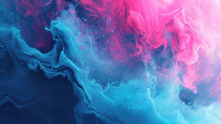 The abstract picture of the two colours between blue and pink colour that has been mixing with each other in the form of the ink or liquid to become beautifully view of this abstract picture. AIGX01.の素材