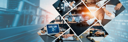 AI rules and law concept enforce to control AI artificial intelligence social responsibility and ensure fairness and transparency in usage of NLP generative AI to comply with international regulationの写真素材