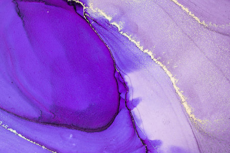 Original artwork photo of marble ink abstract art. High resolution photograph from exemplary original painting. Abstract painting was painted on HQ paper texture to create smooth marbling pattern.の写真素材
