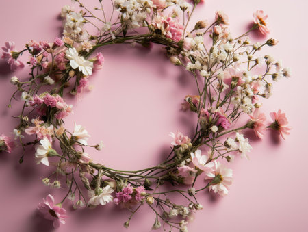 The group of the varies of the flower that has been put on the empty space of background or the blank wallpaper and a group of colourful flower form and arrange varies of the different shape. AIGX03.の素材