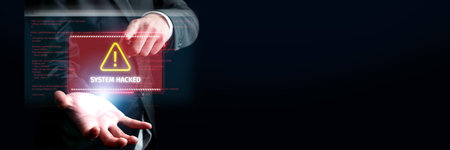 Business person identifies vulnerabilities cyber security to prevent hacks. Learn how to safeguard systems against hackers with effective security measures and hack-proof strategies FaaSの写真素材