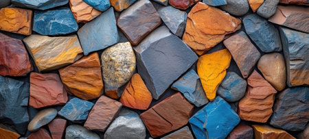 The pile of the multicolor of the marble and pebbles that can be used for decoration with many things like wall or floor and can be found anywhere that has used old fashioned decoration style. AIGX01.の素材