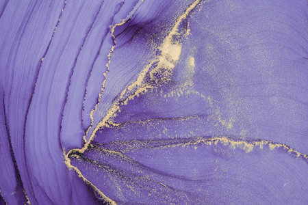 Original artwork photo of marble ink abstract art. High resolution photograph from exemplary original painting. Abstract painting was painted on HQ paper texture to create smooth marbling pattern.の写真素材