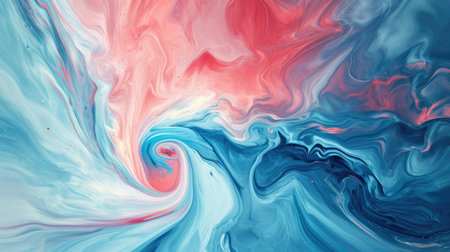 The abstract picture of the two colours between blue and red colour that has been mixing with each other in the form of the ink or liquid to become beautifully view of this abstract picture. AIGX01.の素材