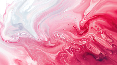 The abstract picture of the two colours between pink and white colour that has been mixing with each other in the form of the ink or liquid to become beautifully view of this abstract picture. AIGX01.の素材