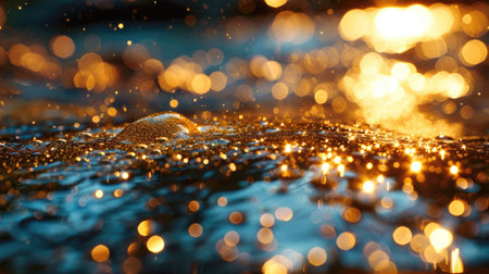 The abstract picture about yellow water or liquid that has been flowing, waving, shining and reflected light to the camera like it has been made the light by itself that make it so beautiful. AIGX01.の素材