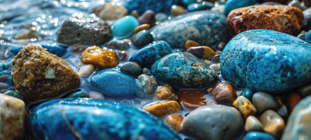 The pile of the multicolor of the marble and pebbles that can be used for decoration with many things like wall or floor and can be found anywhere that has used old fashioned decoration style. AIGX01.の素材