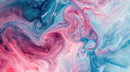The abstract picture of the two colours between blue and pink colour that has been mixing with each other in the form of the ink or liquid to become beautifully view of this abstract picture. AIGX01.の素材
