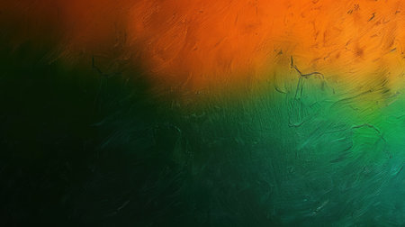 Abstract painting with green and orange. AIG51A.の素材