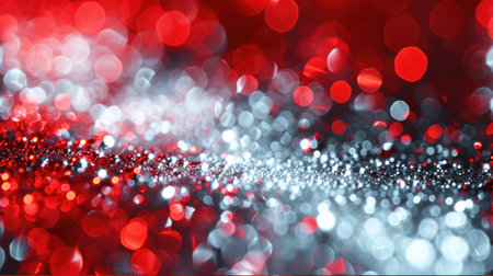 The abstract picture of the glittering red white particle that has been captured but it has blurred background with sparkling dust and shiny bright effect that has been filled in the picture. AIGX01.の素材