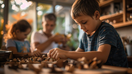 The picture of people enjoying their hobby and focusing on their in interested hobby, the hobby is the way of the amusement, distraction, relaxation and anything that the people enjoy doing it. AIG43.の素材