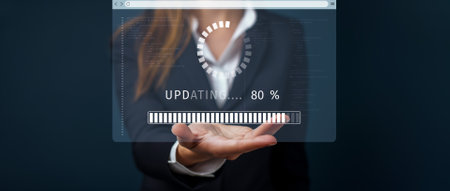 Business person invests in updating knowledge and software, ensuring updated competitiveness....