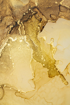 Original artwork photo of marble ink abstract art. High resolution photograph from exemplary original painting. Abstract painting was painted on HQ paper texture to create smooth marbling pattern.の写真素材