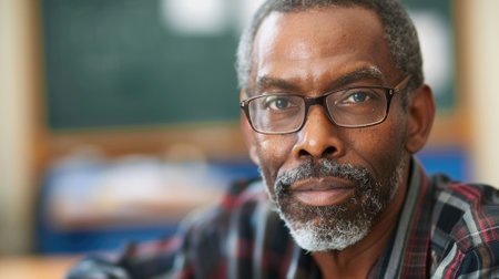 The close up picture of the african american educational consultant is working inside the classroom, educational consultant require skill like patience, communication skill and research skill. AIG43.の素材