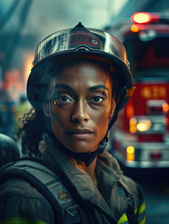 The picture of the firefighter or fireman that their duty is fighting the fire by using the water or fire extinguisher or save the people from the fire, this job require training and strength. AIG43.の素材