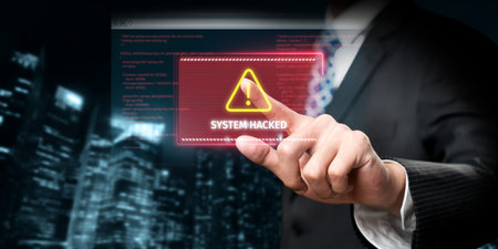Business person identifies vulnerabilities cyber security to prevent hacks. Learn how to safeguard systems against hackers with effective security measures and hack-proof strategies FaaSの写真素材