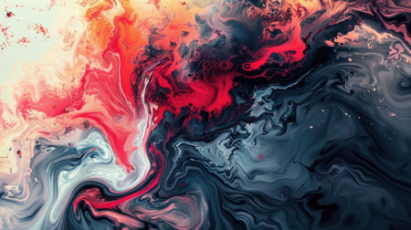 A thunderstorm is brewing as a lightning bolt illuminates the cumulus clouds in the darkening dusk sky, creating a spectacular afterglow on the horizon AIG50の素材