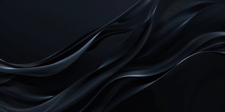 Black silk flowing in the wind. AIG51A.の素材